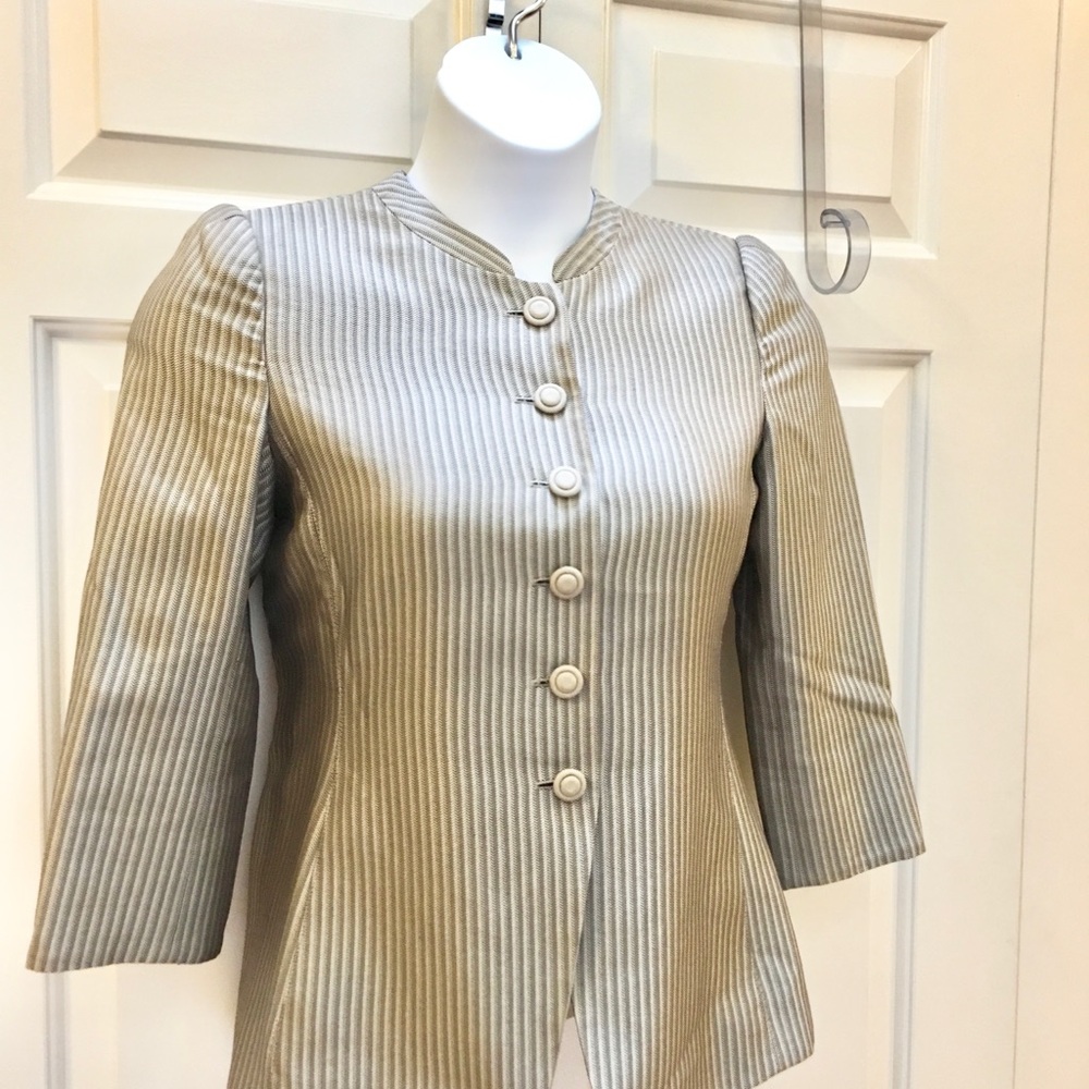 Armani Mini Herringbone Pattern Jacket - image 4